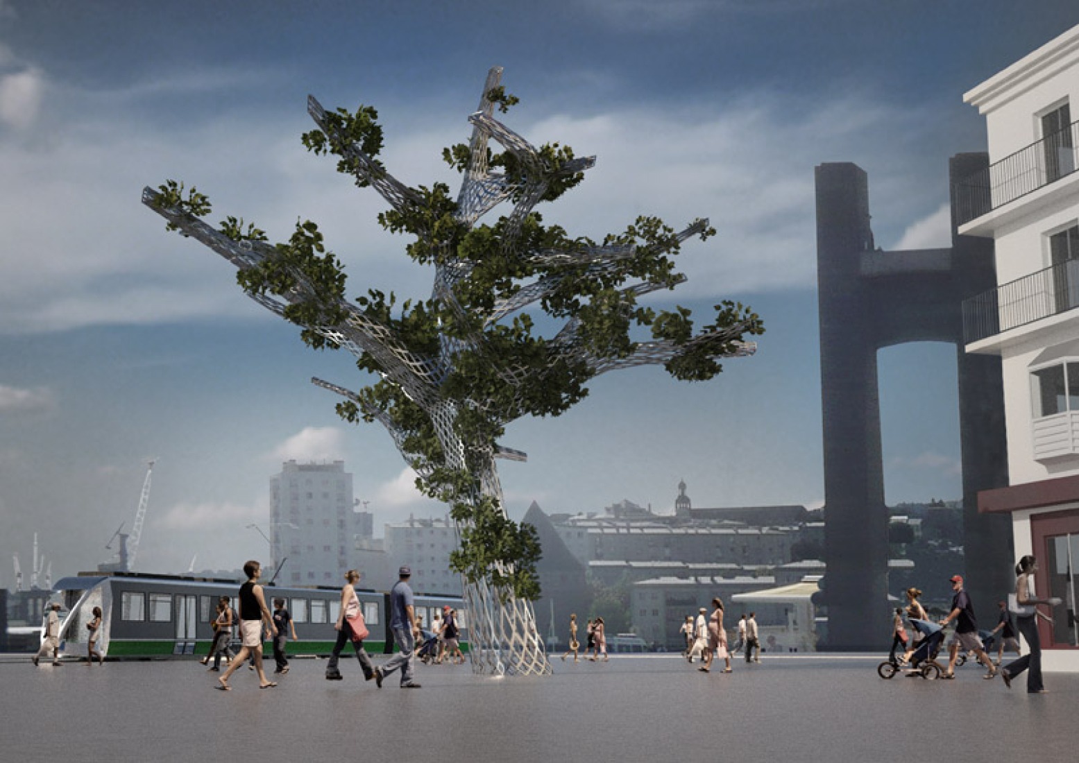 Render. L' Arbre Empathique, por Enric Ruiz-Geli.