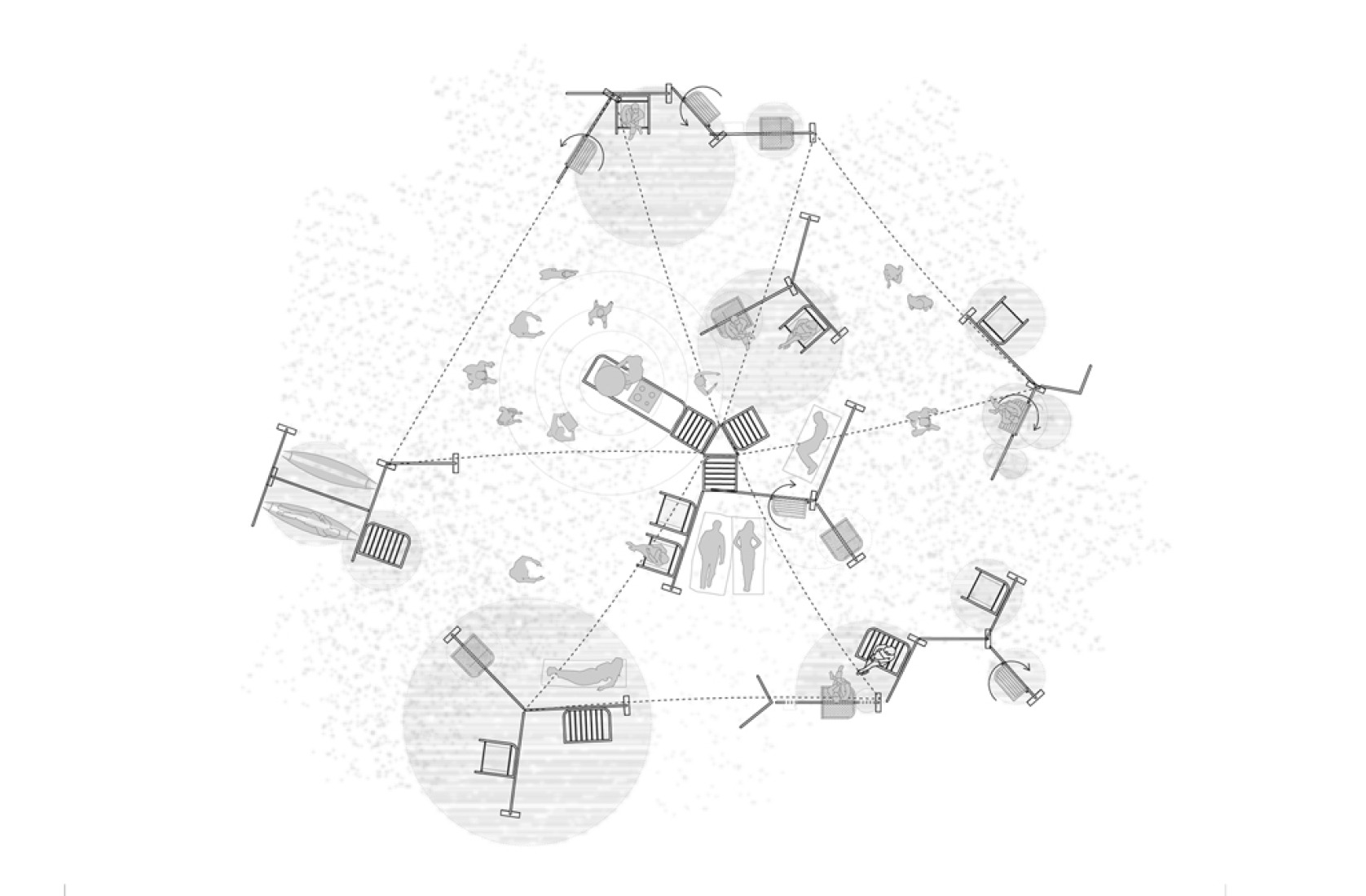 Plano de la planta del proyecto. Valla Faro por Colectivo Desenfreno. 