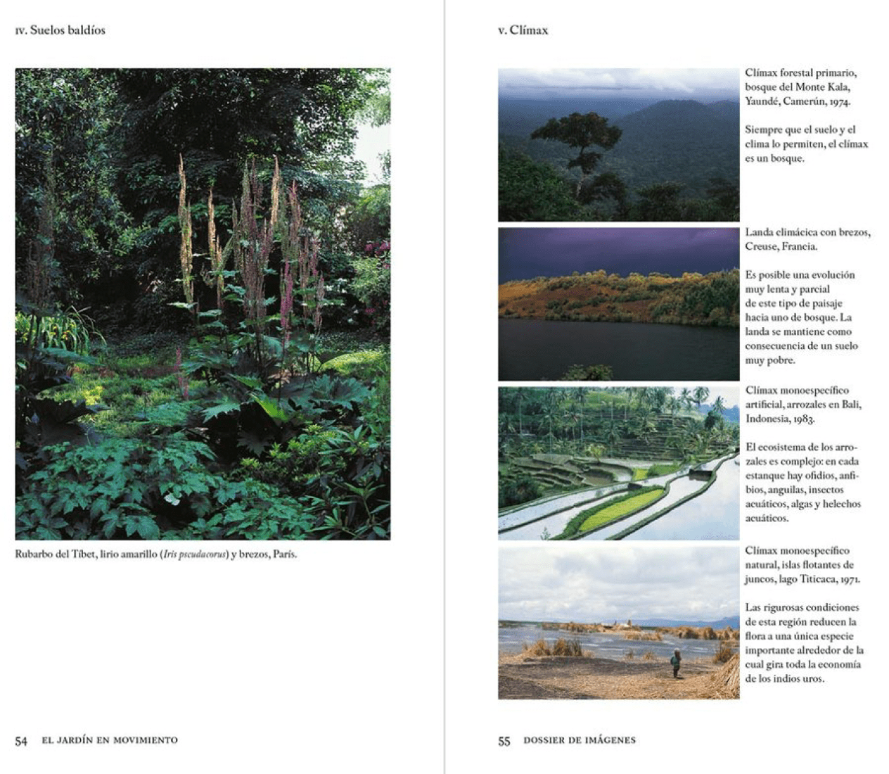 Content of "El jardín en movimiento". Image courtesy of © Editorial Gustavo Gili, 2012.