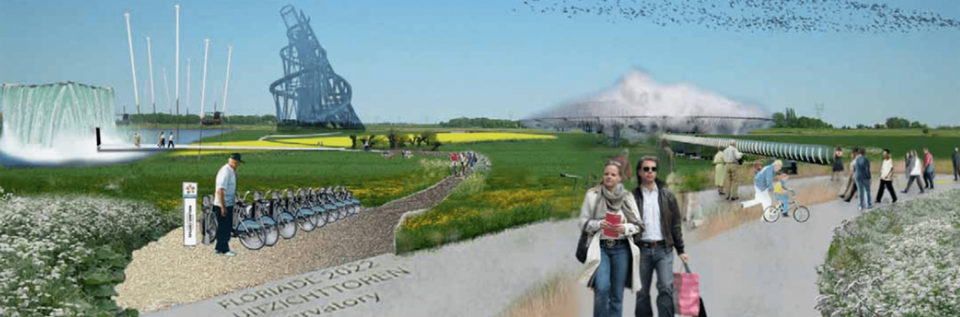 Montaje. World Expo Floriade 2022, por OMA. Cortesía de Floriade2022.