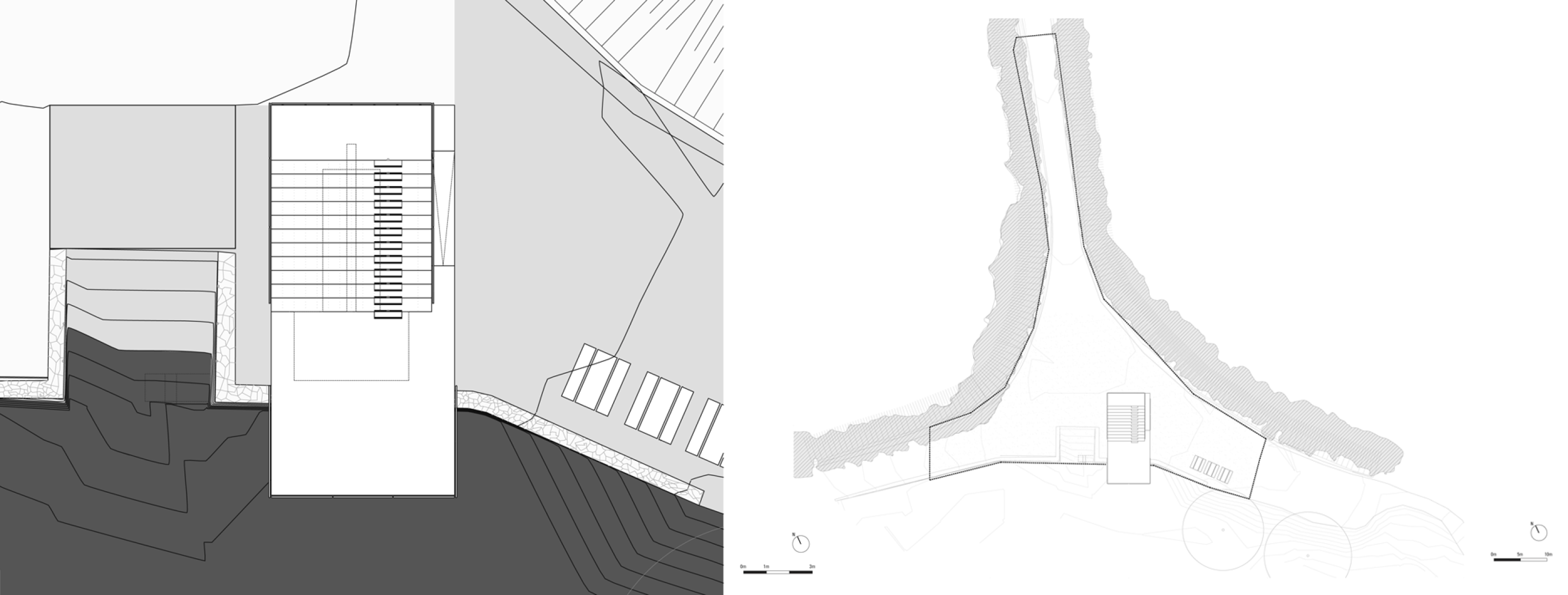 Floor plan and site. Rio de Moinhos Open Air Theatre. Courtesy of Ateliermob.
