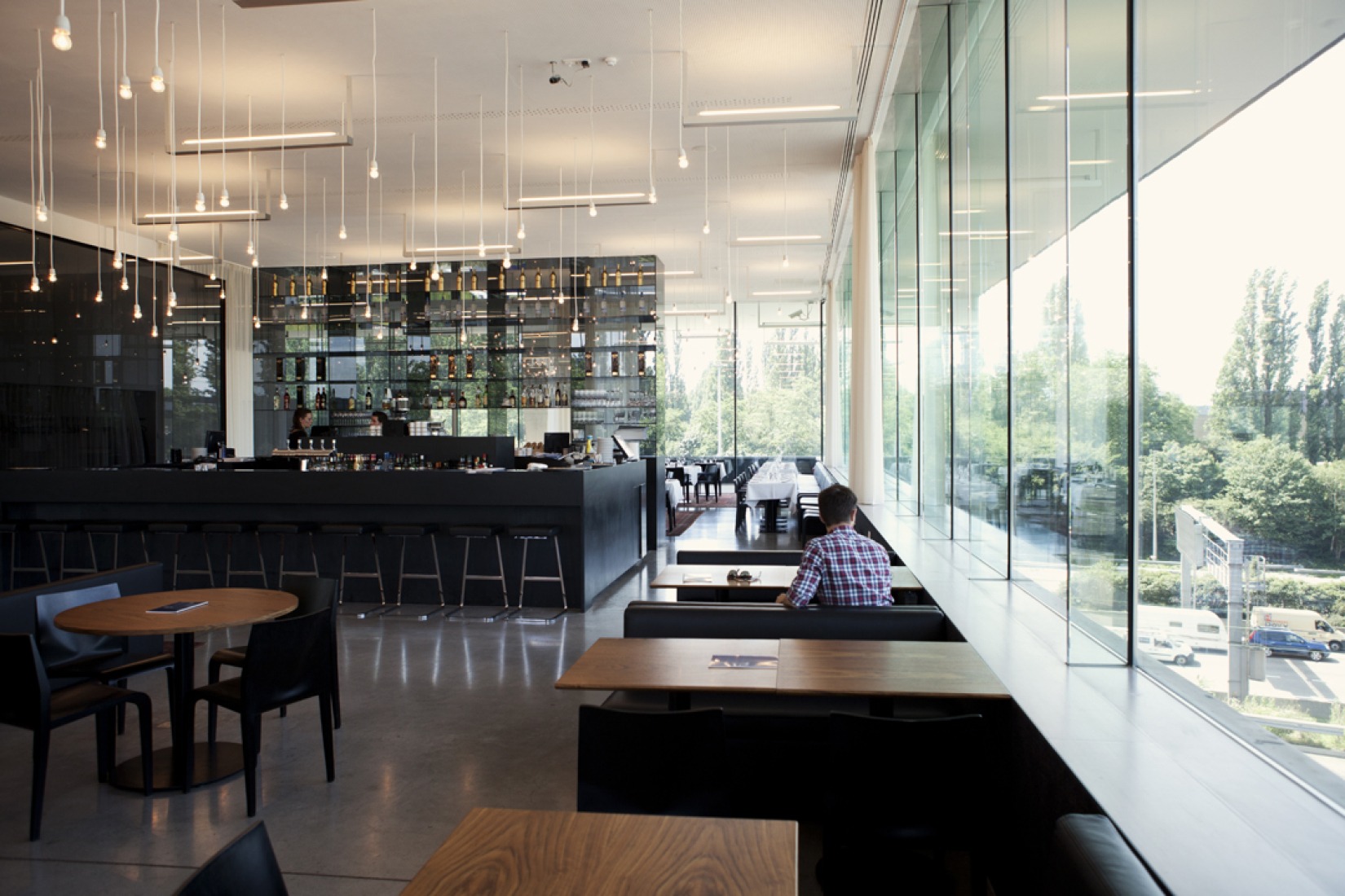 Interior view, café-restaurant. deSingel International Arts Campus by Stéphane Beel Architects bvba. Photography © Luca Beel. Courtesy of SBA.