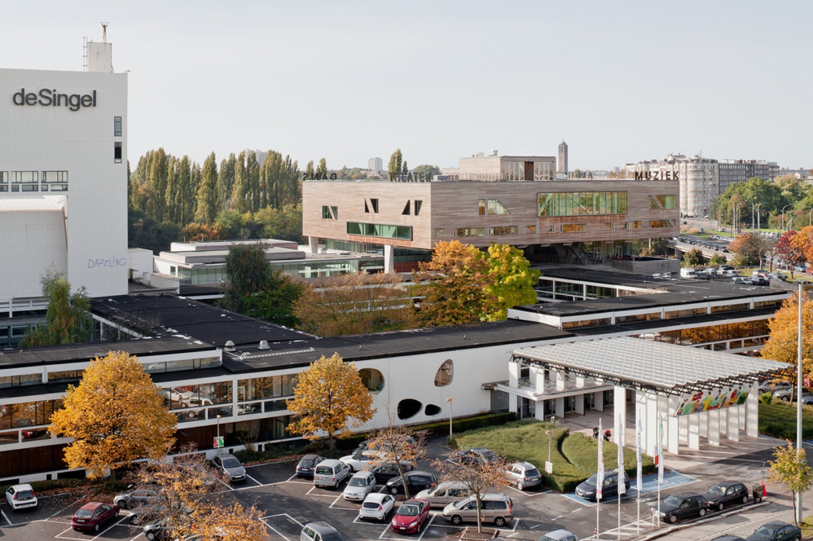 Vista de pajaro. deSingel Internationale Kunstcampus. Fotografía © Michiel De Cleene 2011.