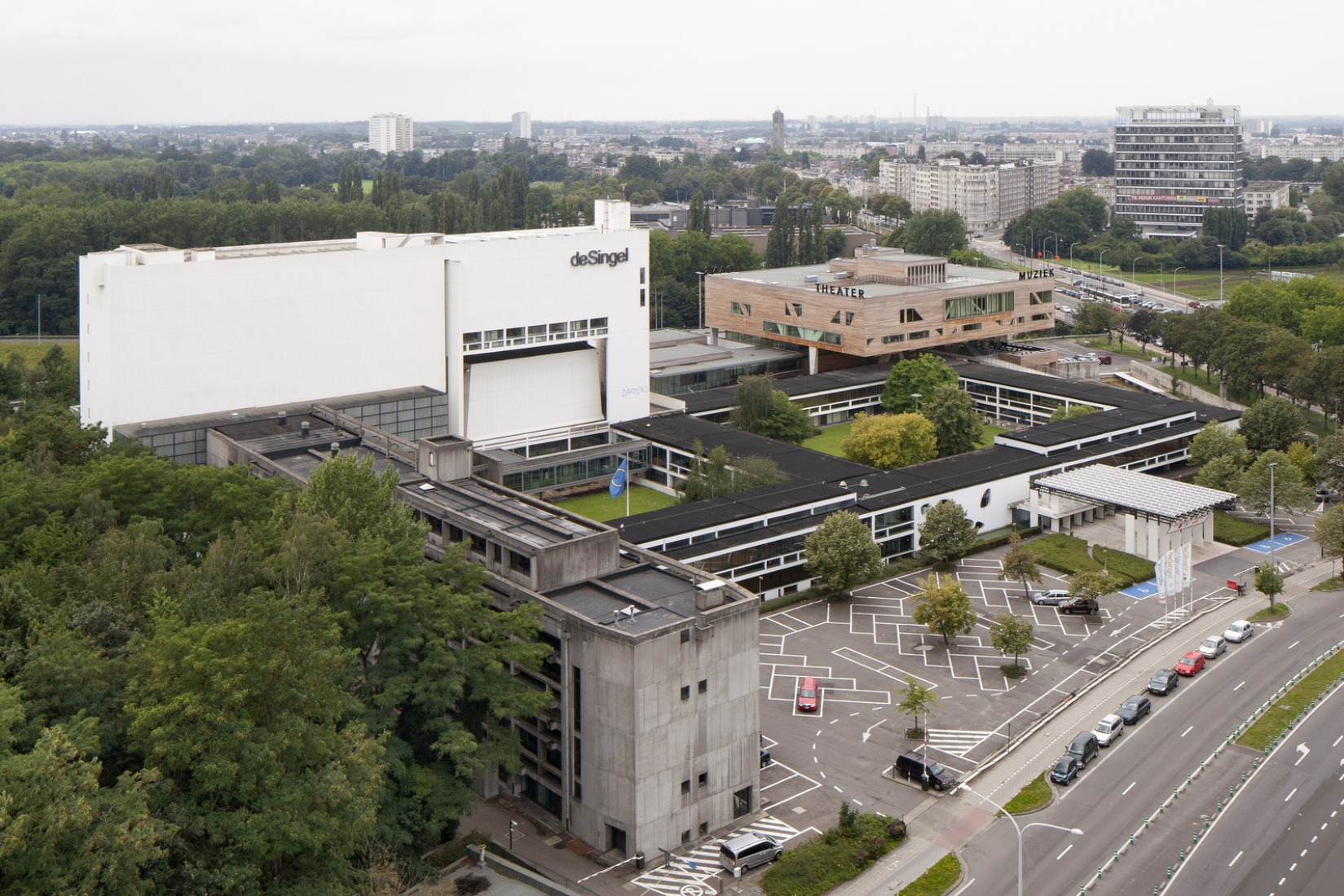 Vista de pajaro. deSingel Internationale Kunstcampus. Fotografía © Michiel De Cleene 2011. 