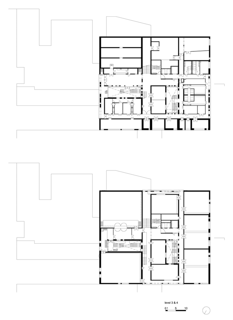 Level 3 and 4, deSingel International Arts Campus by Stéphane Beel Architects. Courtesy of SBA.