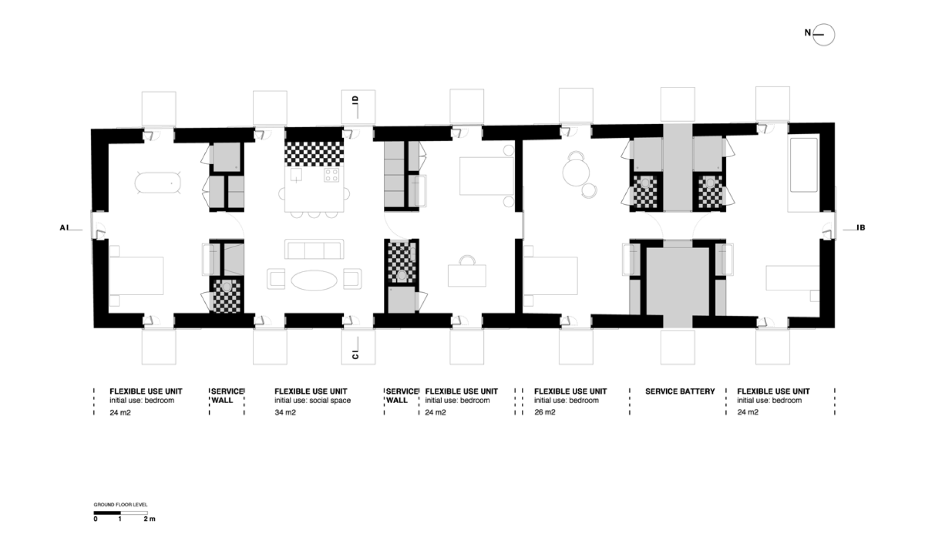 Planta de proyecto. Imagen © cortesía de Atelier DATA. 