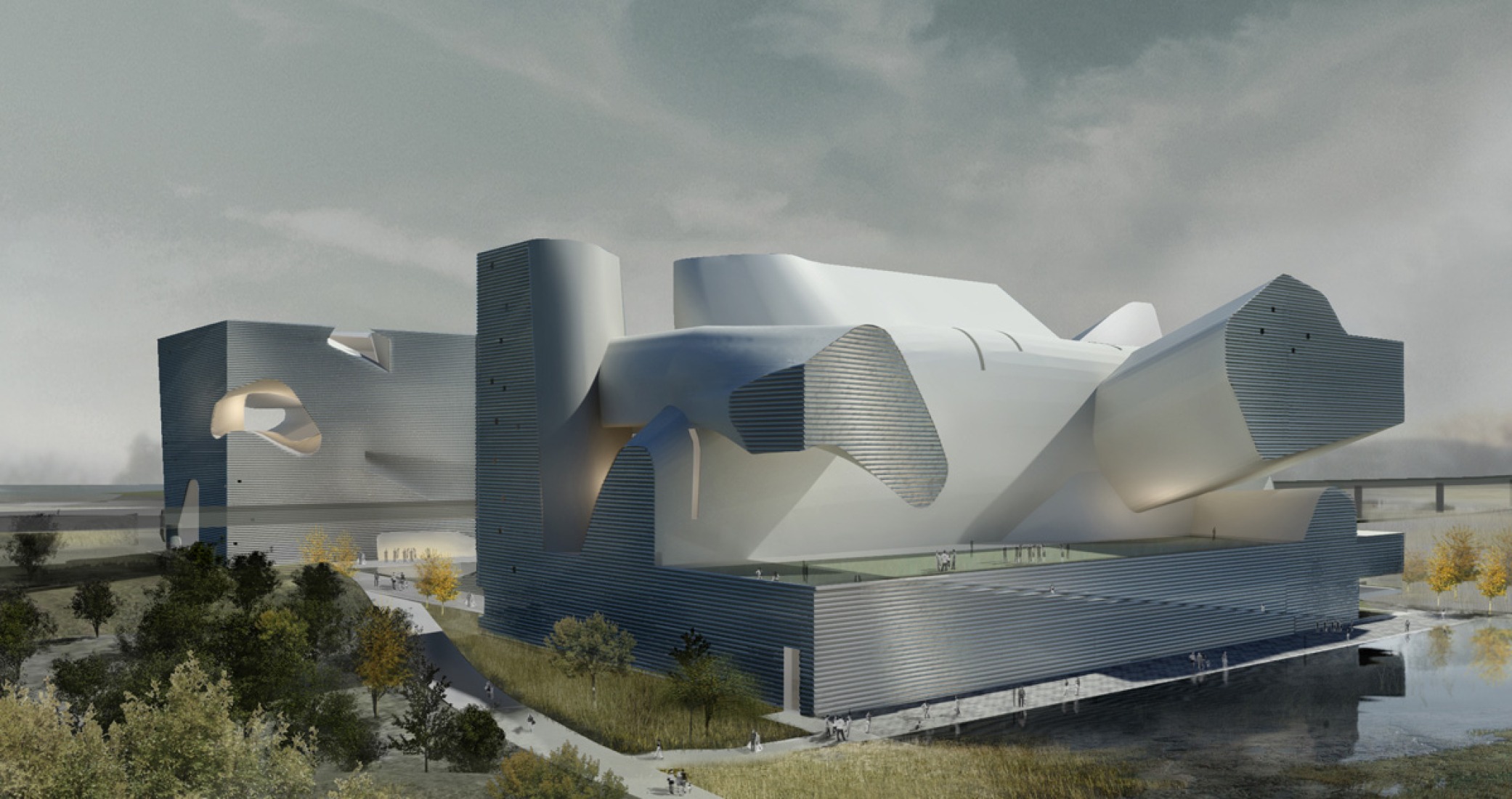 Maqueta. Tianjin Ecociudad Ecología y planificación de Museos diseñados por Steven Holl Architects.