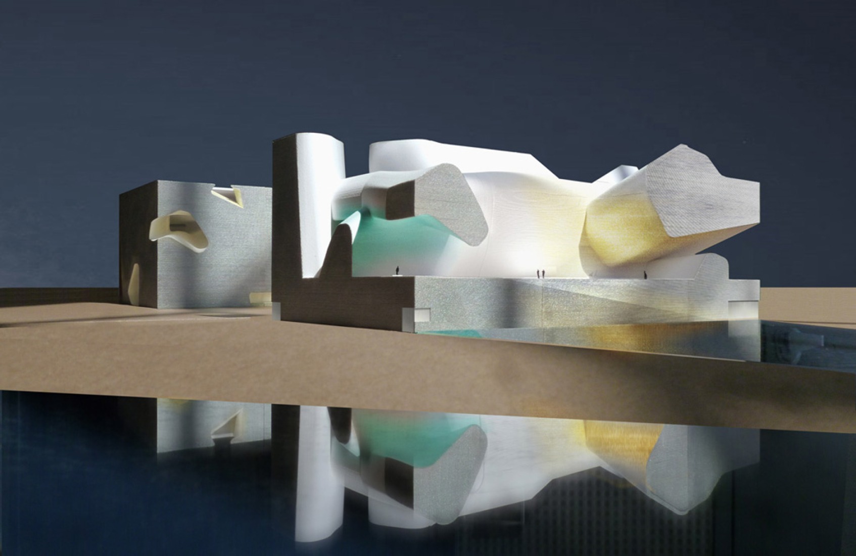 Maqueta. Tianjin Ecociudad Ecología y planificación de Museos diseñados por Steven Holl Architects.