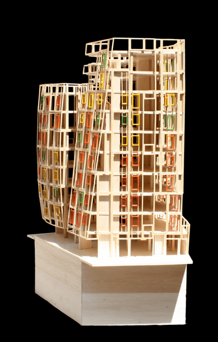 Model, Collective housing in Torre Baró by Josep Miàs. Photography © Josep Miàs.