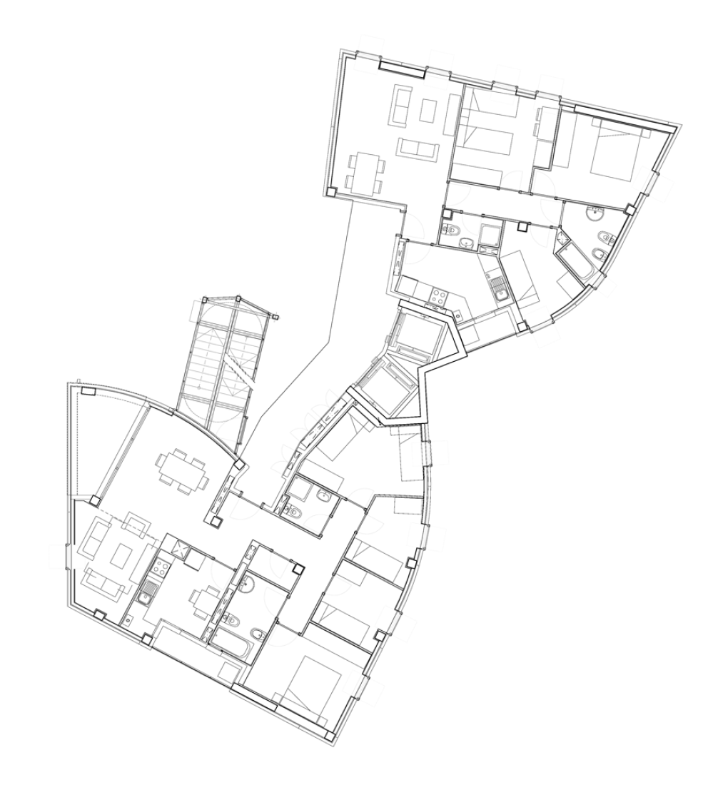 Ninth Floor, Collective housing in Torre Baró by Josep Miàs. Josep Miàs.