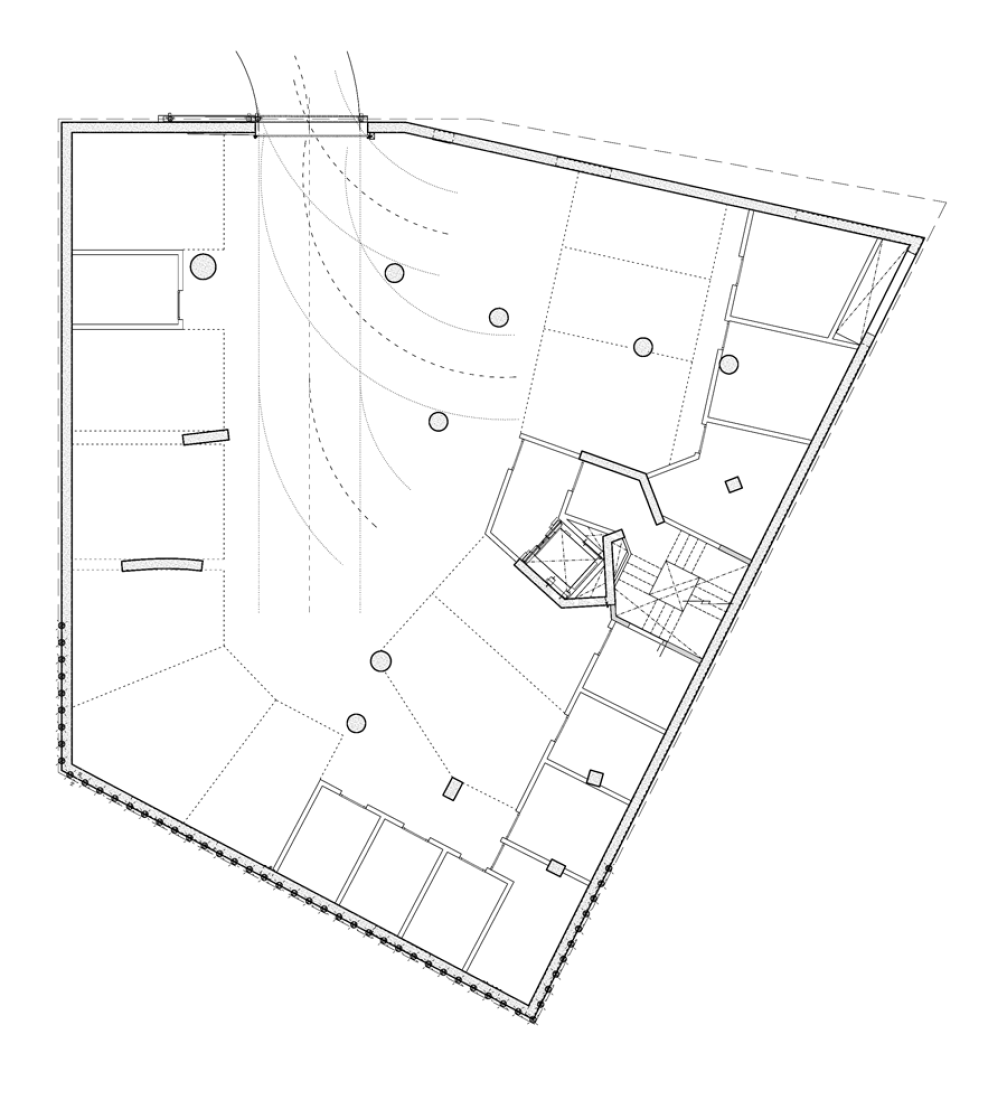 Basement floor, Collective housing in Torre Baró by Josep Miàs.