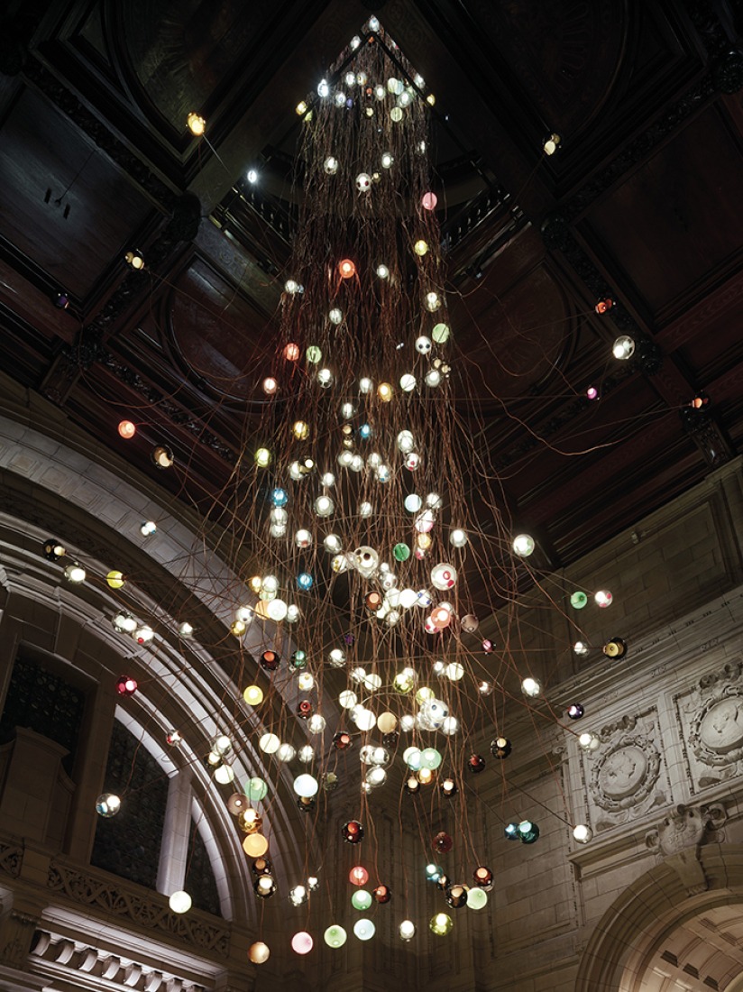 View from the hall. 23.280, by Omer Arbel. London Design Festival 2013. Courtesy of V&A Museum via Camron.