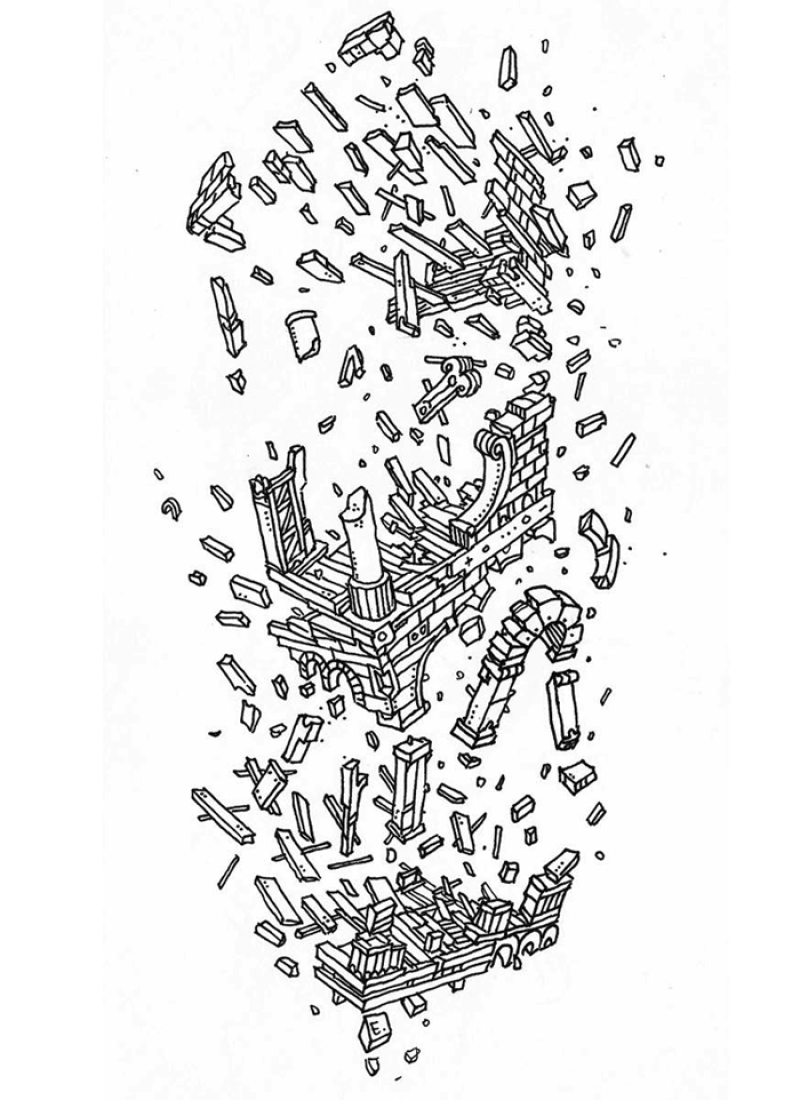 Dibujos diarios. Ilustración © Vasco Mourão.