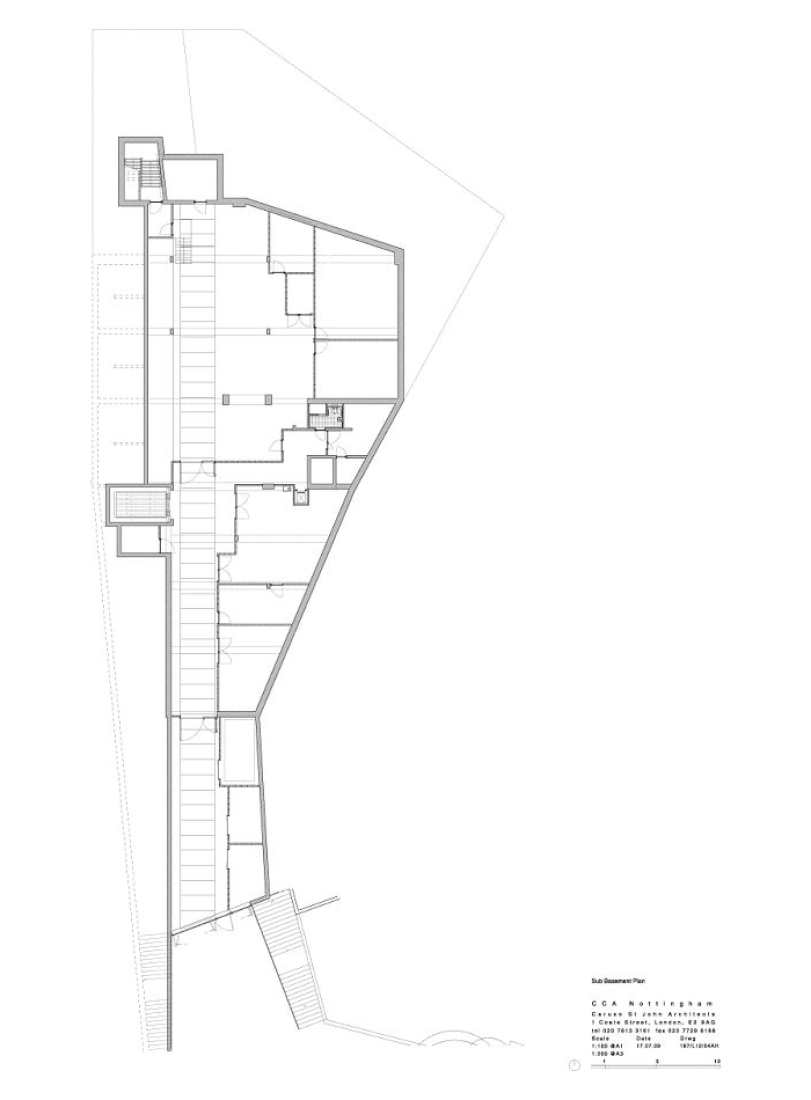 Plano de sub-sotano © Caruso St John Architects.