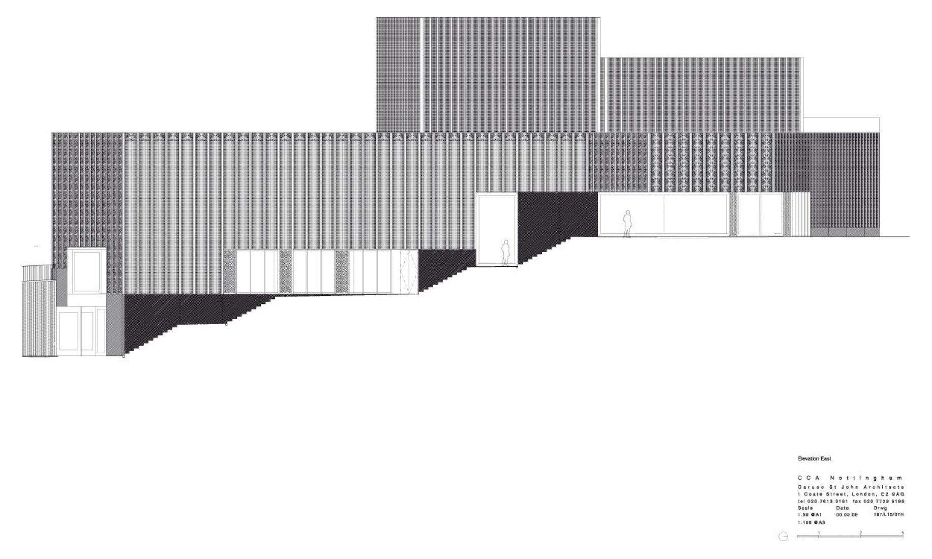 Alzado Este © Caruso St John Architects.