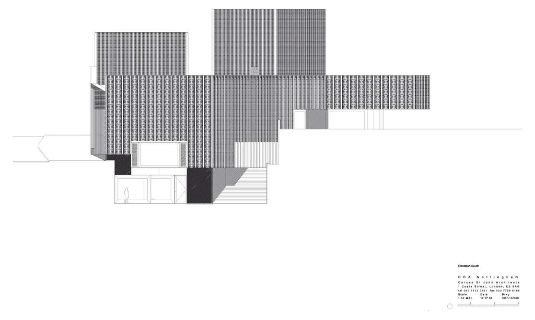 Alzado Sur © Caruso St John Architects.
