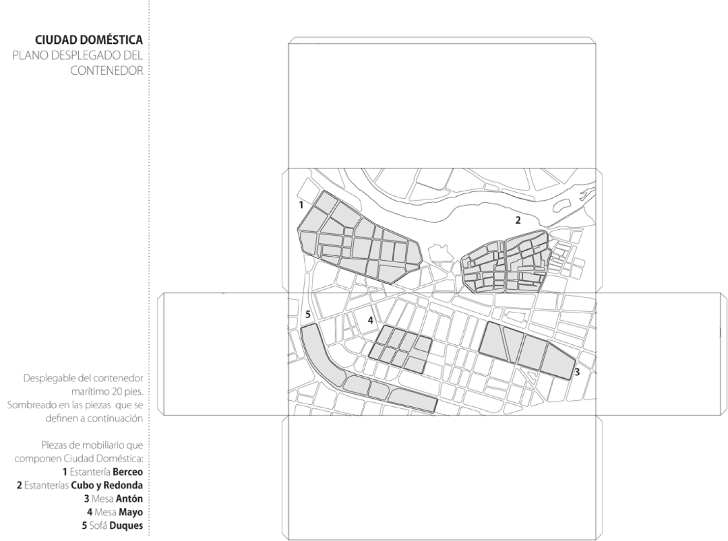 Plano de referencia. Ciudad Doméstica por Javier Peña. Señala encima de la imagen para verla más grande.