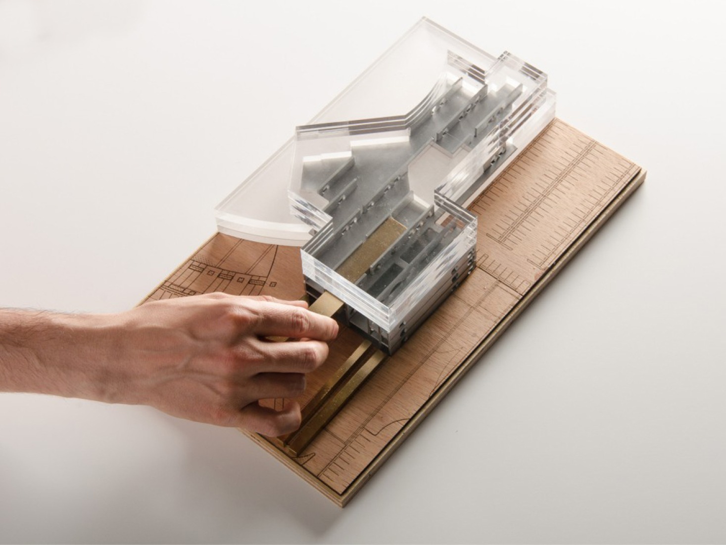 Overview Model. The Exhibition Hall, Kuwait City, by OMA. 