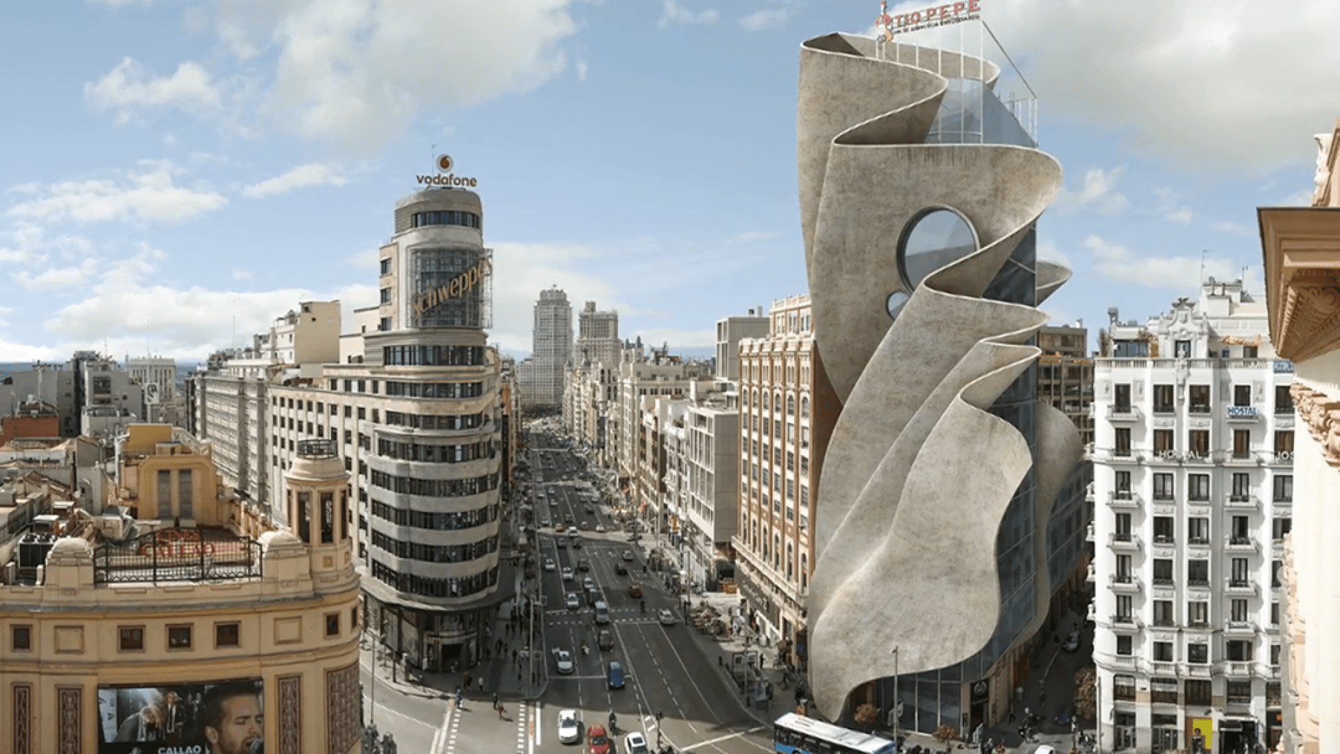 Gran Vía por Dionisio González. Corte de vídeo.