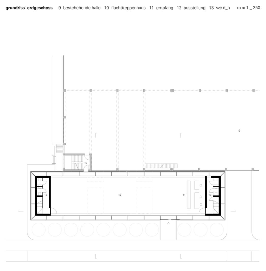 Planta baja, Centro de Conocimientos Glastroesch por Becker Architekten.