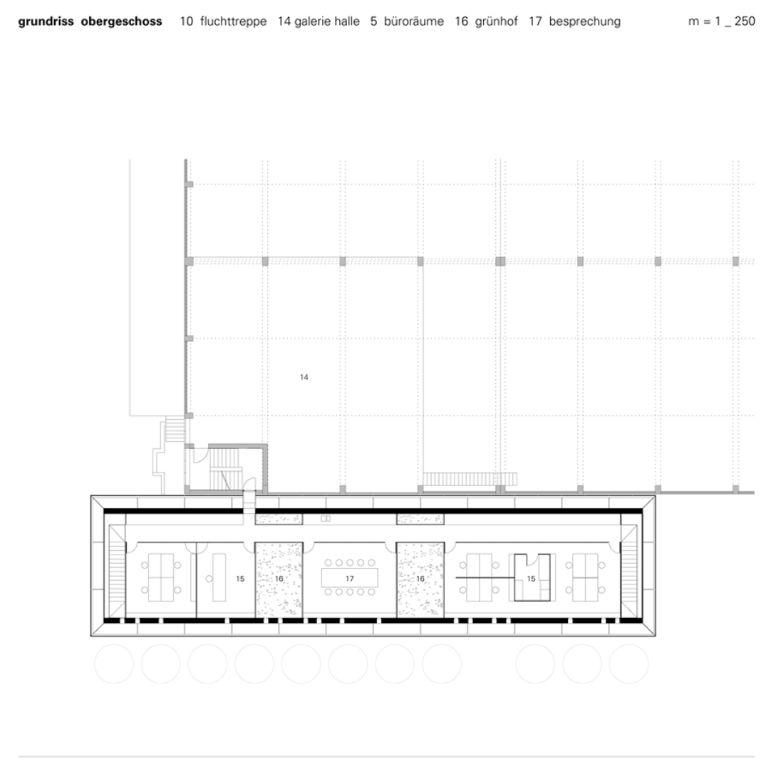 Primera planta, Centro de Conocimientos Glastroesch por Becker Architekten.