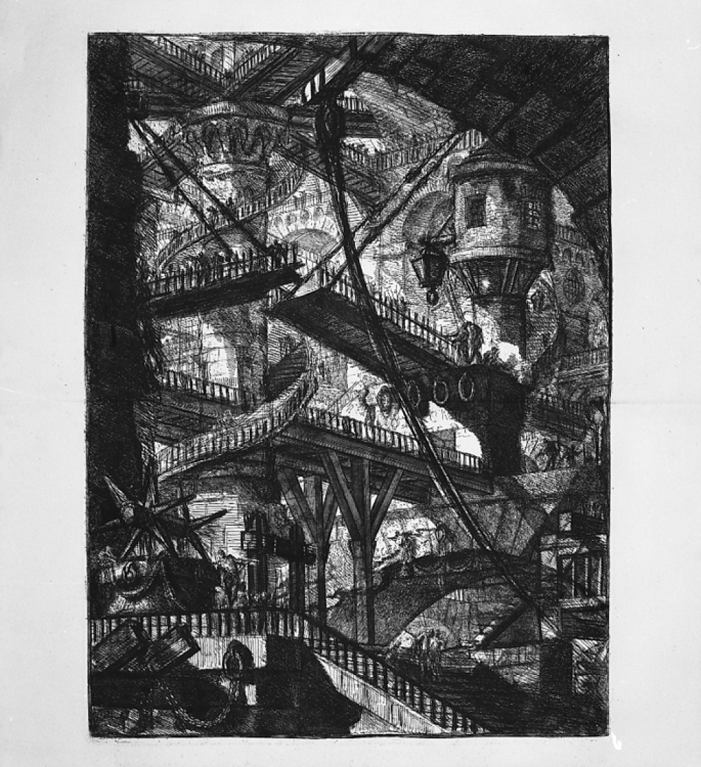 El puente levadizo (Cárcel). Carceri d’Invenzione(hacia 1761). Fondazione Giorgio Cini, Venecia.
