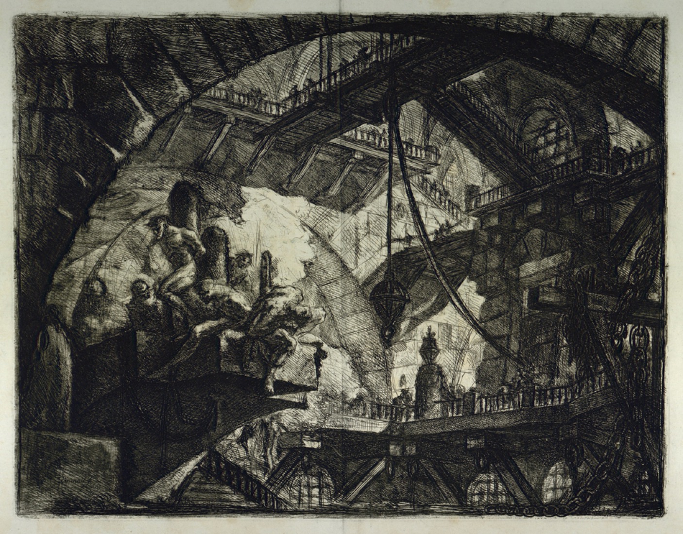 Capricho grotesco: la tumba de Nerón. Opere Varie (1750). Fondazione Giorgio Cini, Venecia.