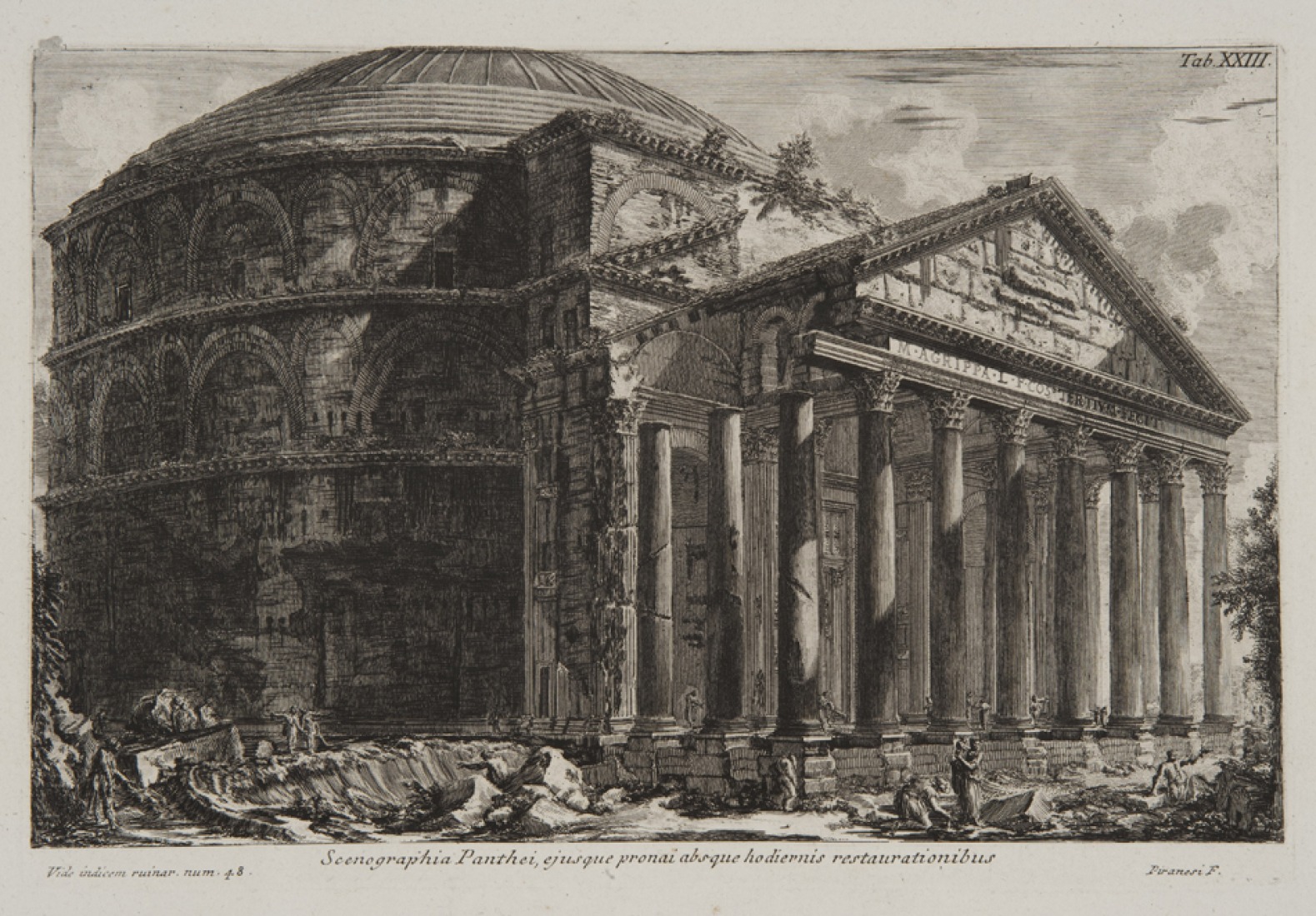 Vista del Panteón. Il Campo Marzio dell’Antica Roma (1762). Fondazione Giorgio Cini, Venecia.