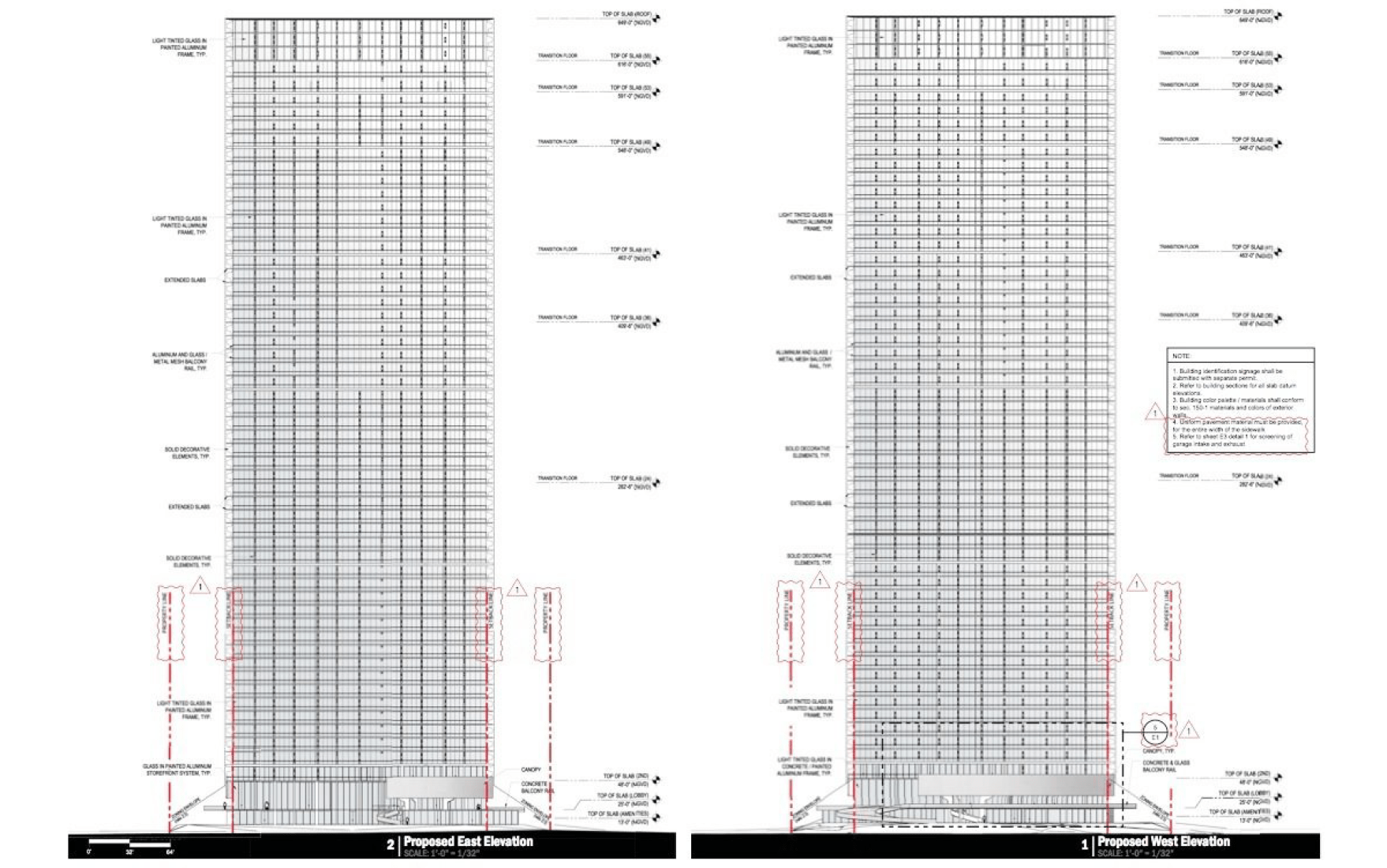 Sections. Jade Signature Tower by Herzog & de Meuron. Image © Jade Signature.