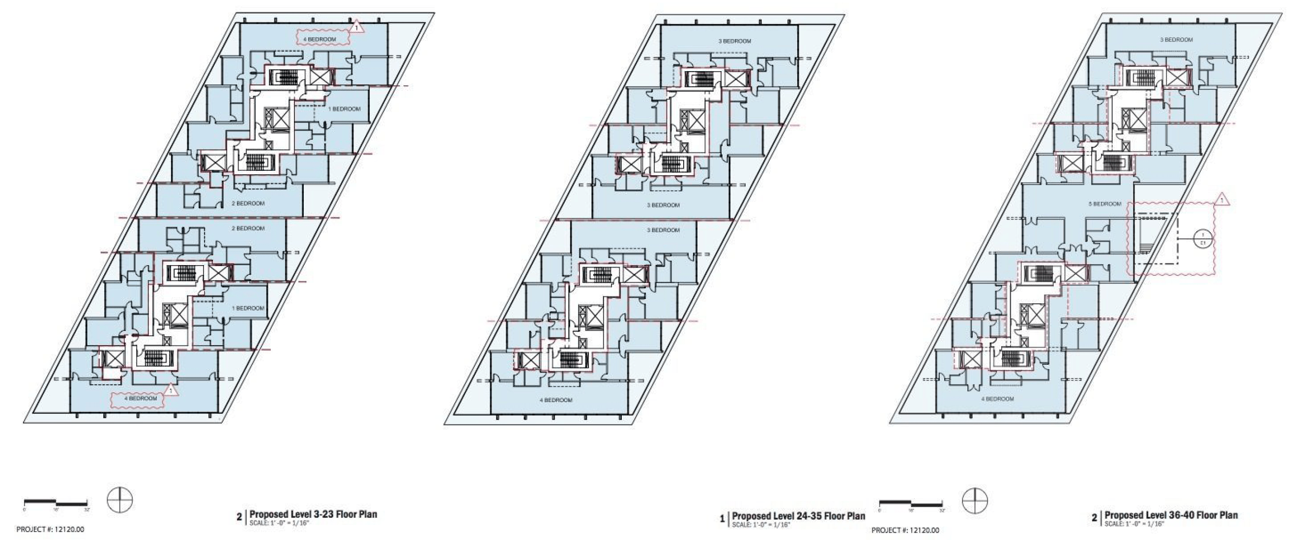 Levels 3-40 Floor plan. Jade Signature Tower by Herzog & de Meuron. Image © Jade Signature.