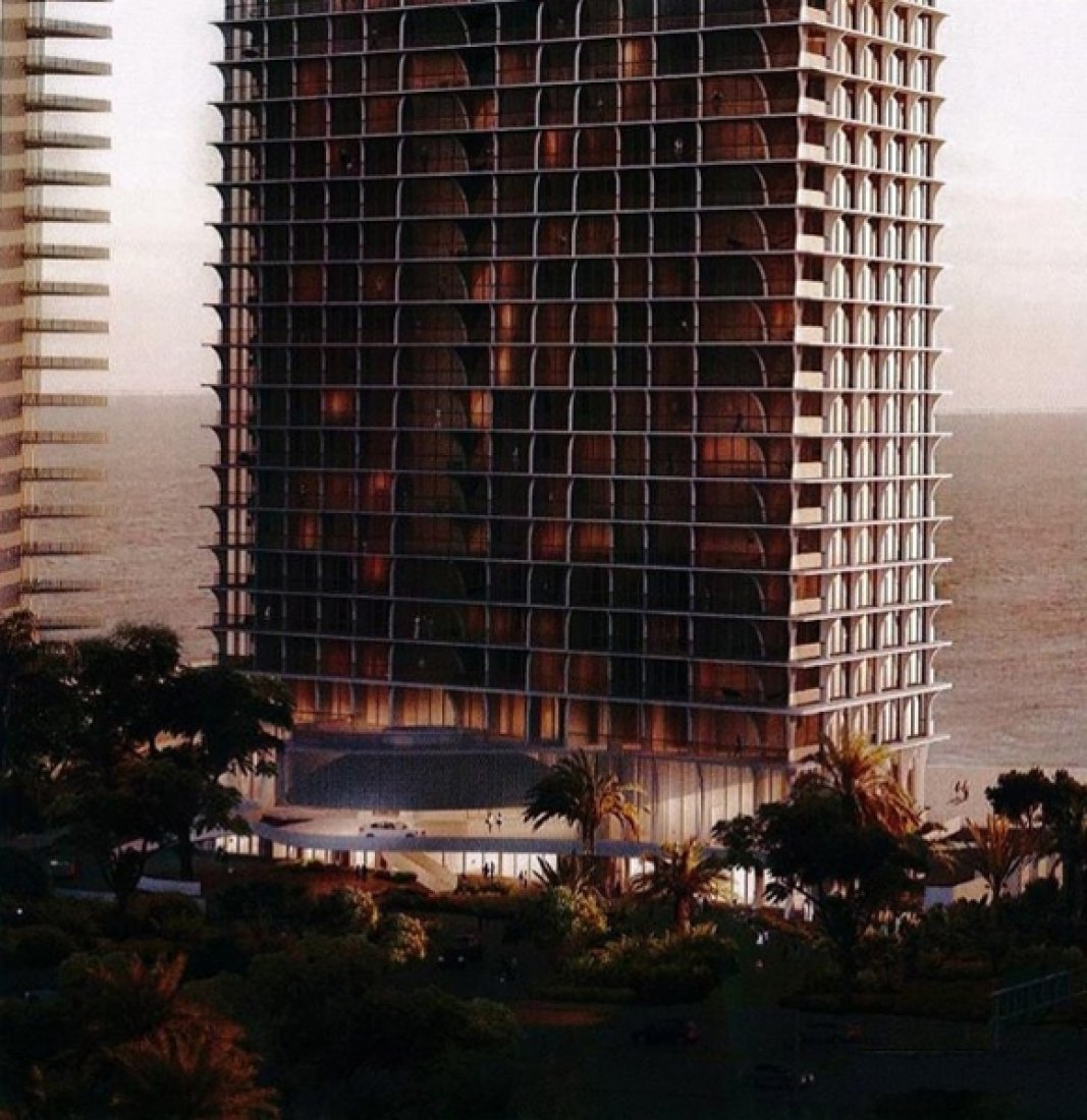 Render. Jade Signature Tower by Herzog & de Meuron. Image © Jade Signature.