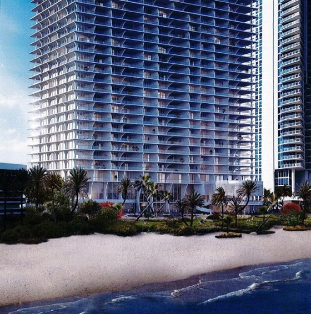 Render. Jade Signature Tower by Herzog & de Meuron. Image © Jade Signature.