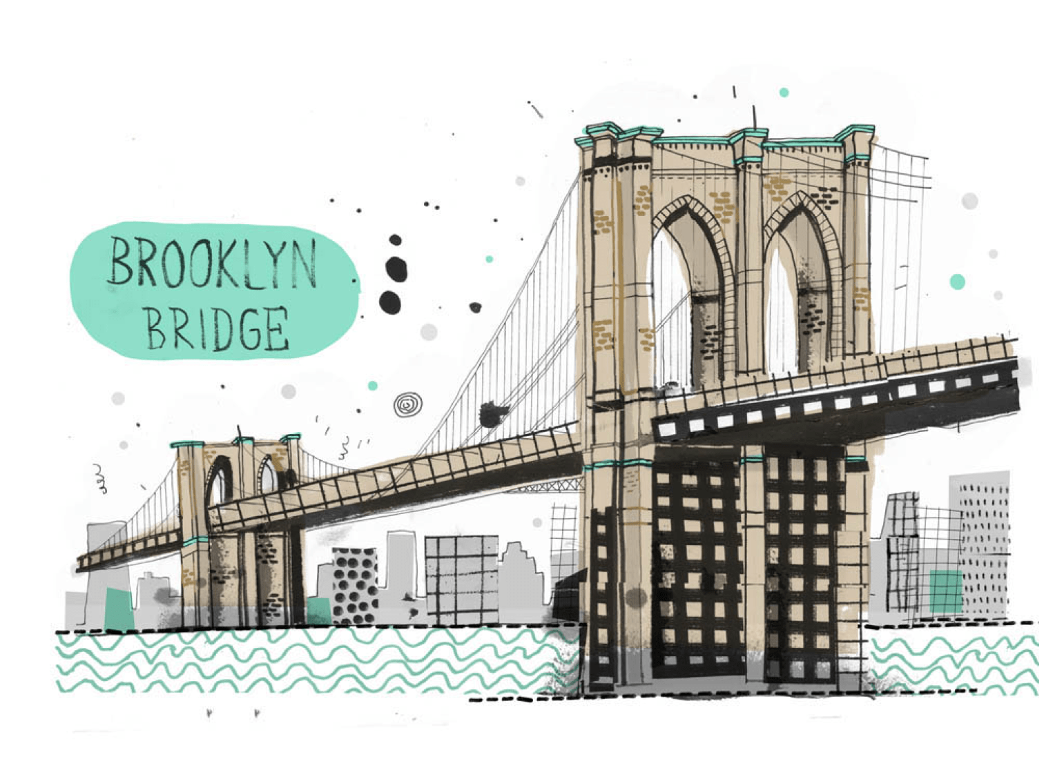 Dibujos de edificios de Nueva York por James Gulliver Hancock.