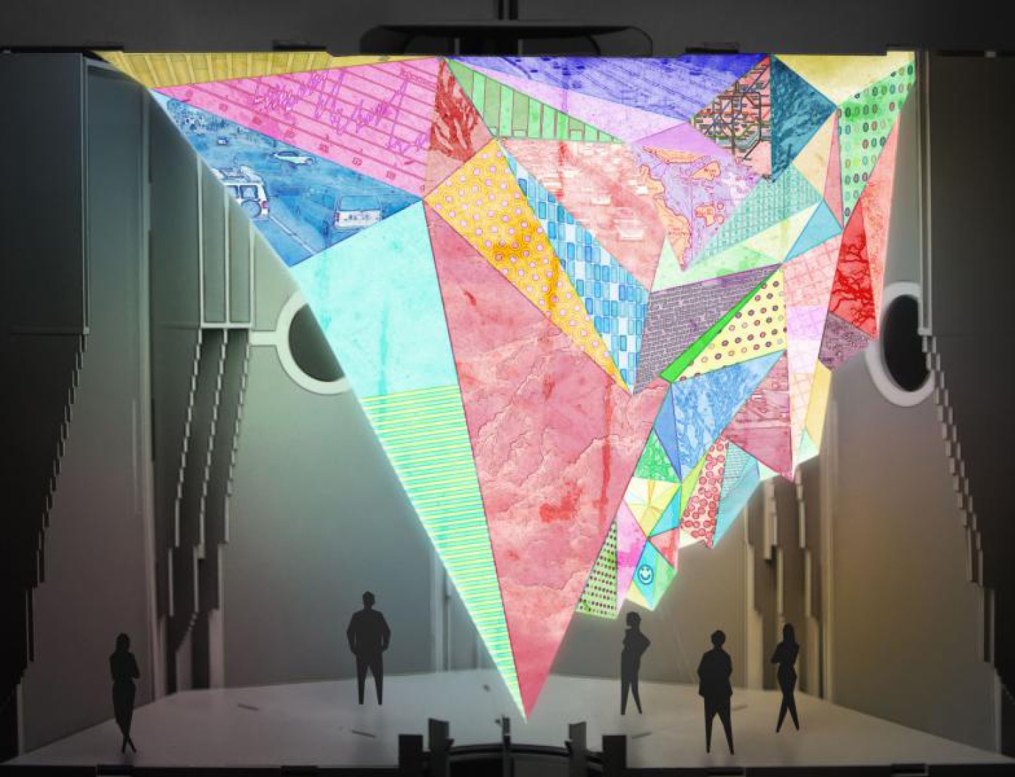 Prism presenta una visión alternativa de Londres, exponiendo los flujos de datos no vistos en el capital a través de una interfaz escultural suspendida en la cúpula más alta del V&A. La instalación es una investigación sobre la vida virtual de la ciudad, y nuestra propia relación a menudo ambigua con los datos que controlan nuestras vidas.