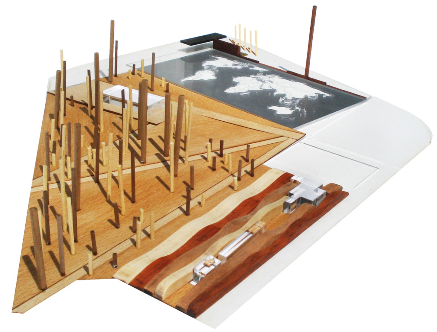 Maqueta visión general. Imagen cortesía de Mateo Arquitectura.
