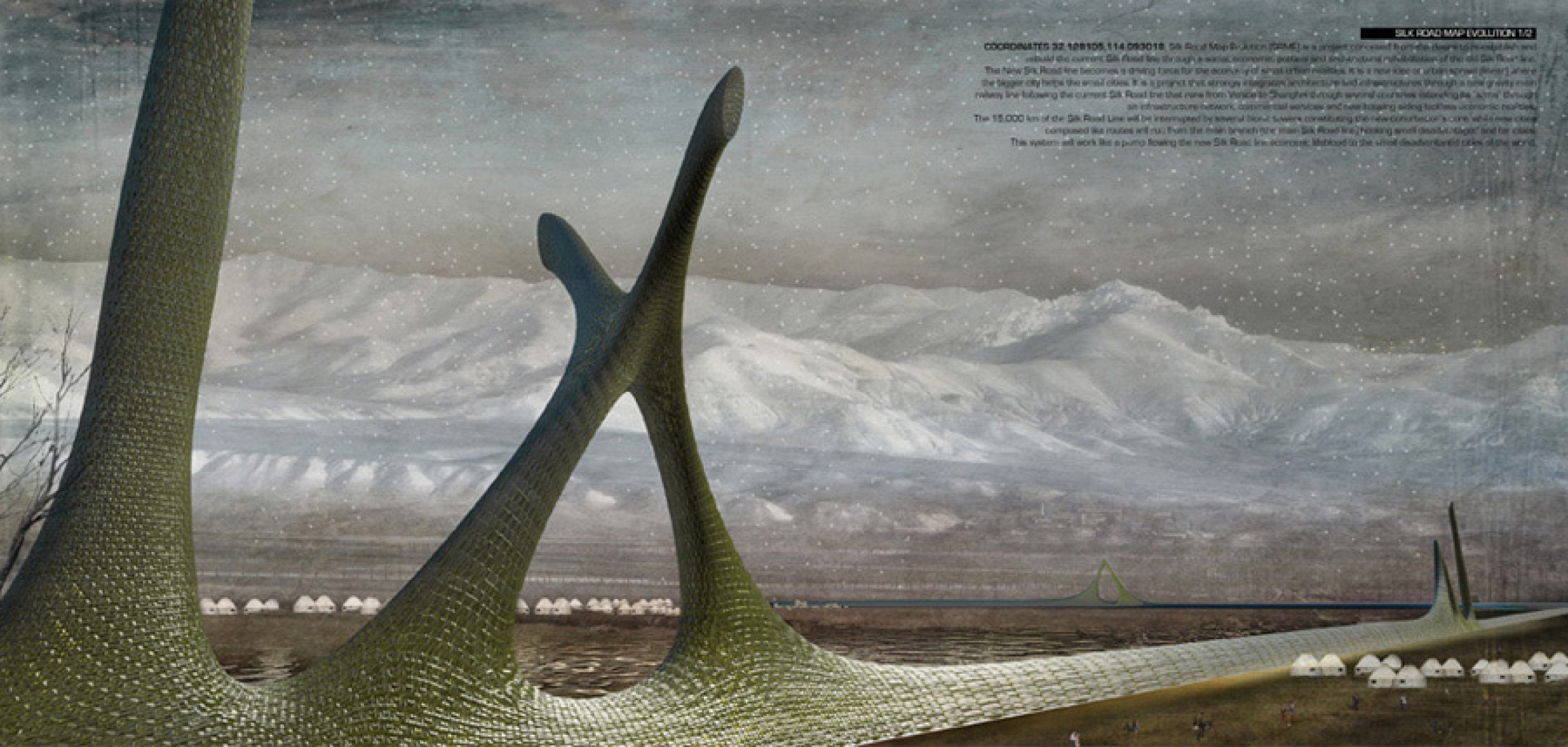 Silk Road Map Evolution. Por OFL Architecture.