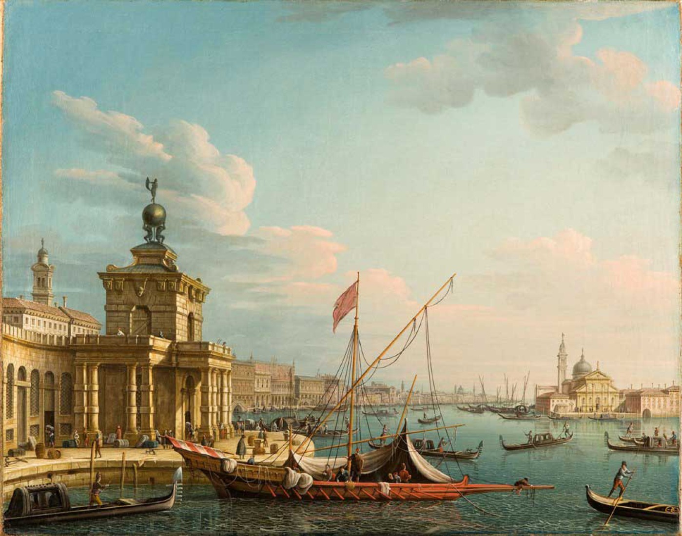 Il Bacino di San Marco con la Punta della Dogana. Archives of Landscape Paintings, Pietro Bellotti. Another Canaletto. Image courtesy of Ca’ Rezzonico.