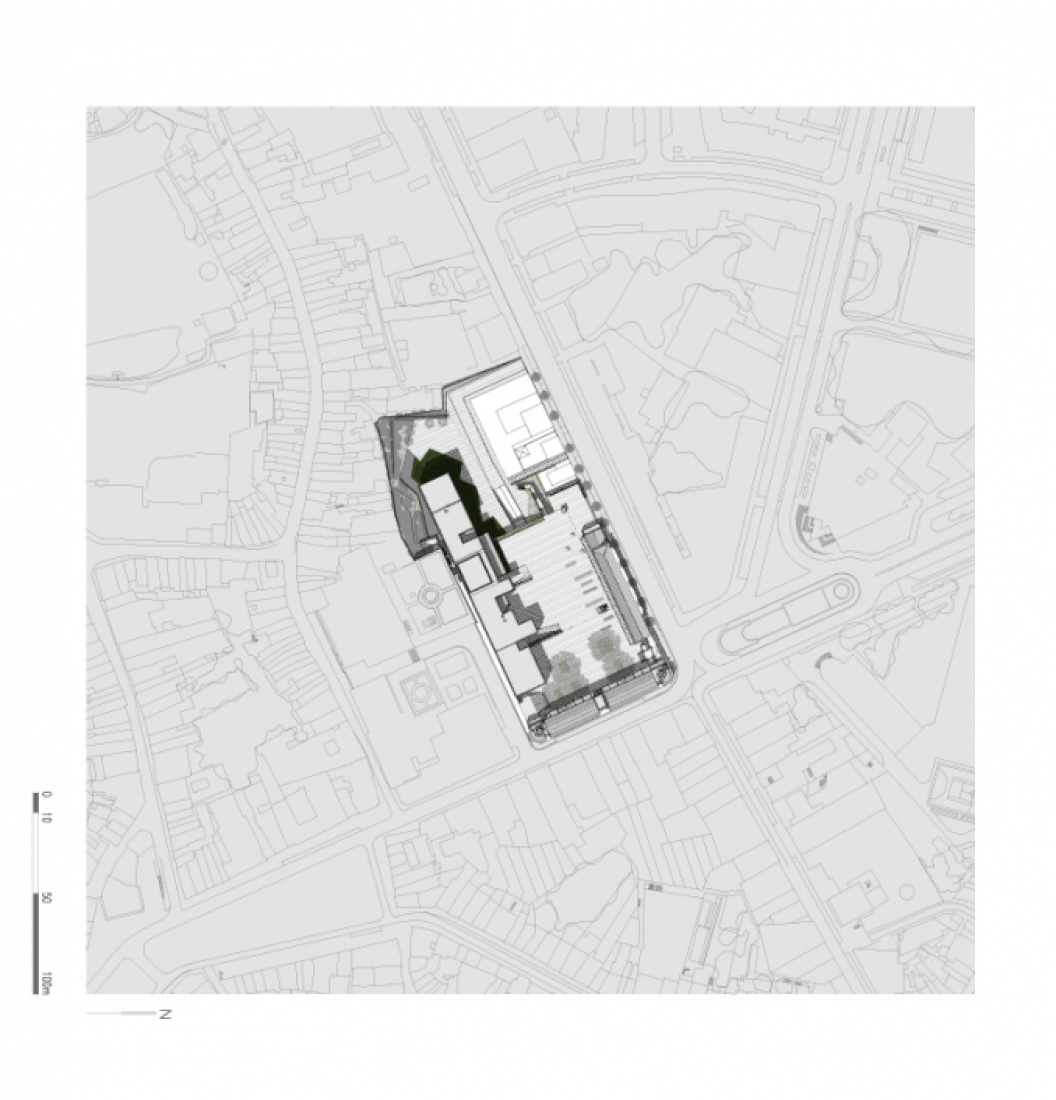 Plano de situación. Plataforma de las Artes y la Creatividad por Pitágoras