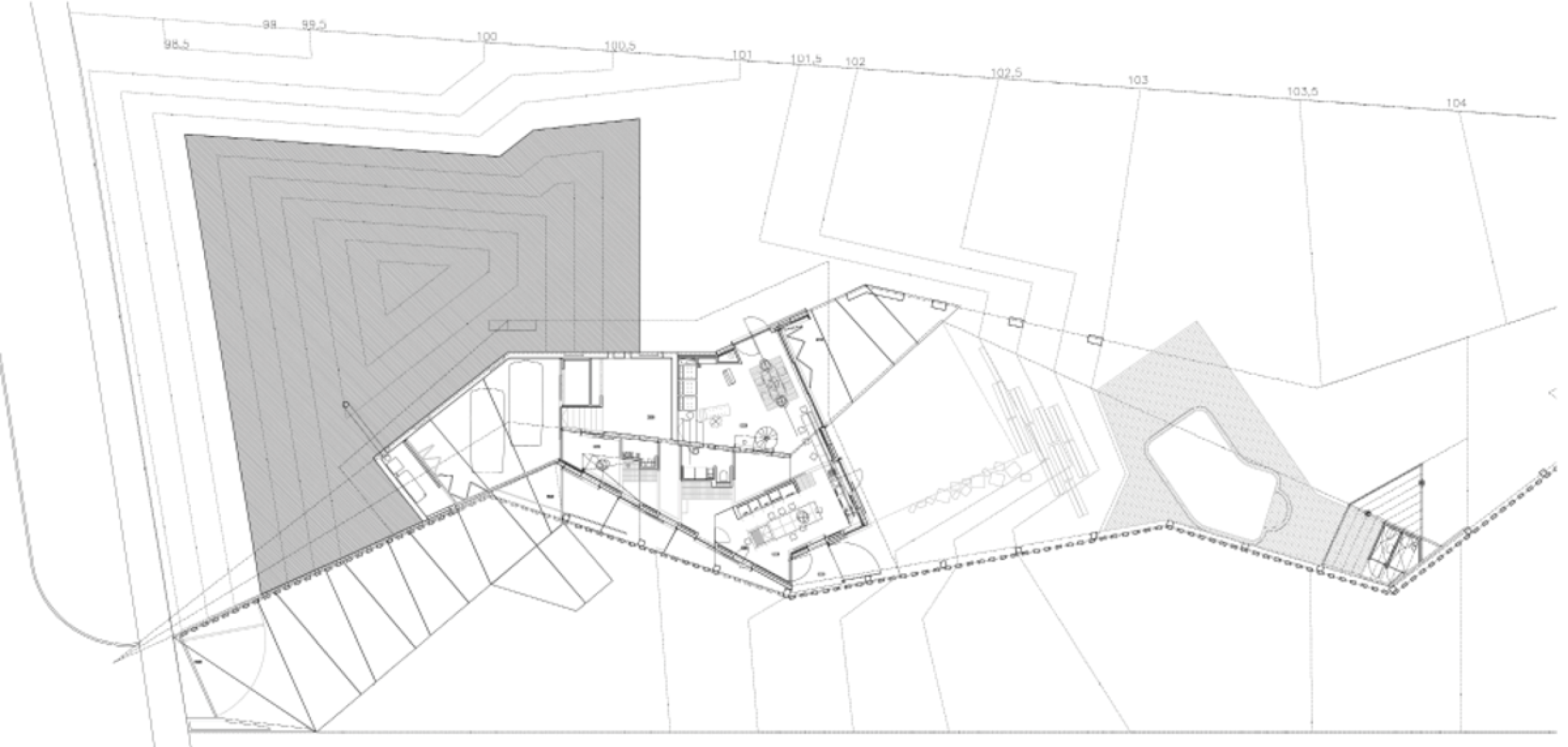 Ground floor plan. Bitxo house. Courtesy of Lagula arquitectes.