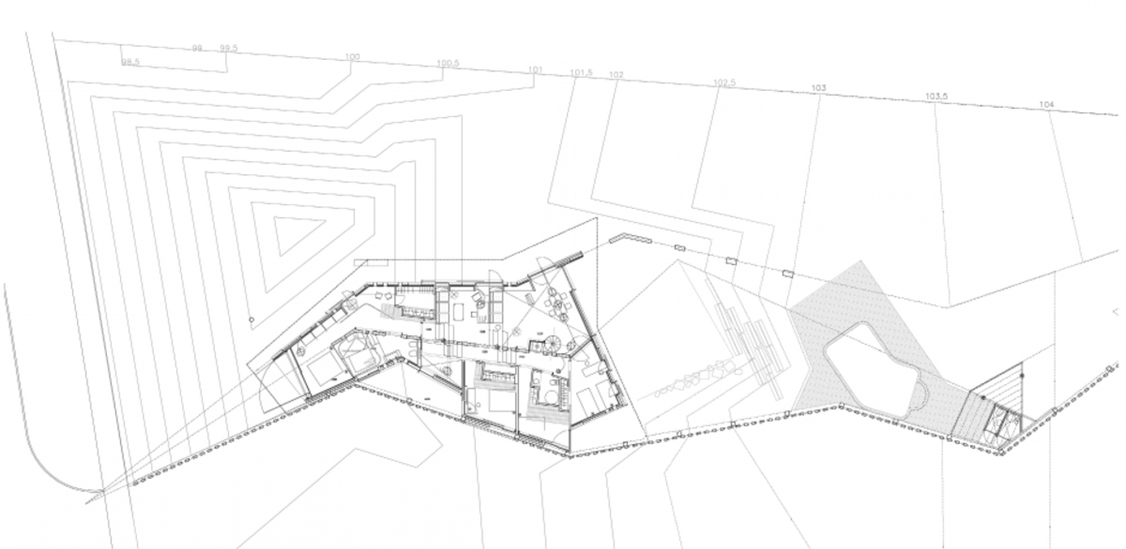 First floor plan. Bitxo house. Courtesy of Lagula arquitectes.