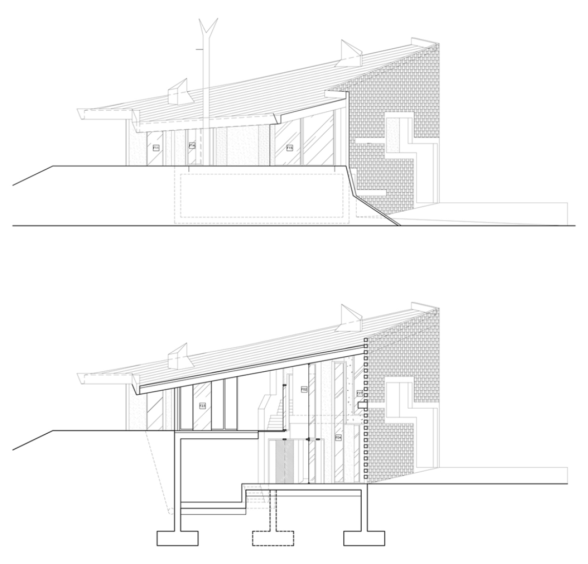 Sections. Bitxo house. Courtesy of Lagula arquitectes.