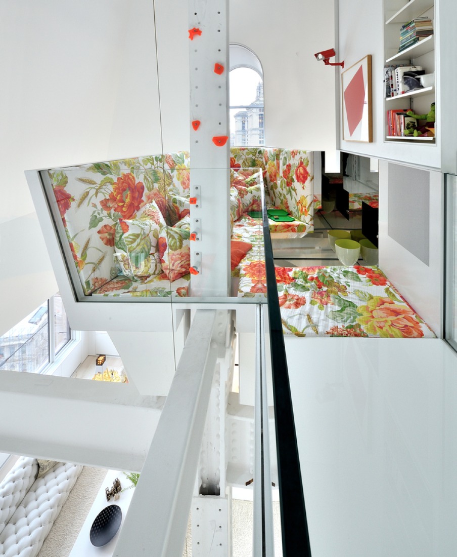 El espacio principal de la vivienda. Skyhouse por David Hotson. 