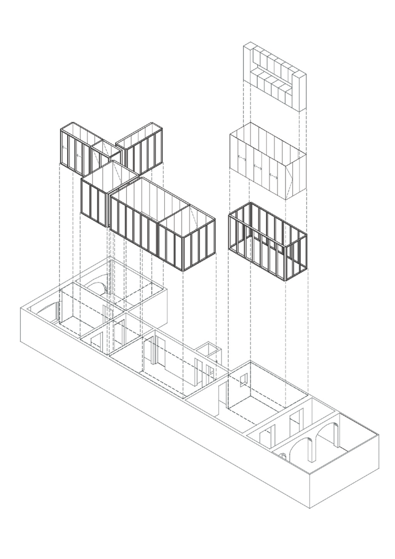 Axonometría. Dibujo cortesía © vora arquitectura.