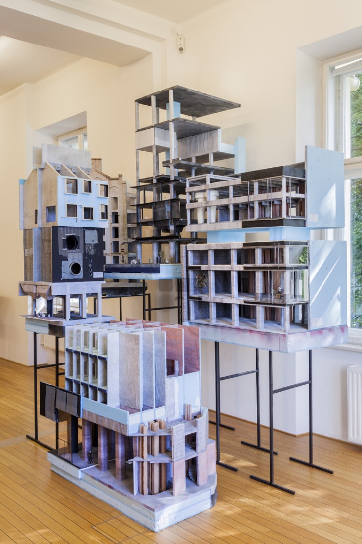 Vista de la instalación KUB Collection Showcase Architectural Models Peter Zumthor. Fotografía: Markus Tretter © Kunsthaus Bregenz.
