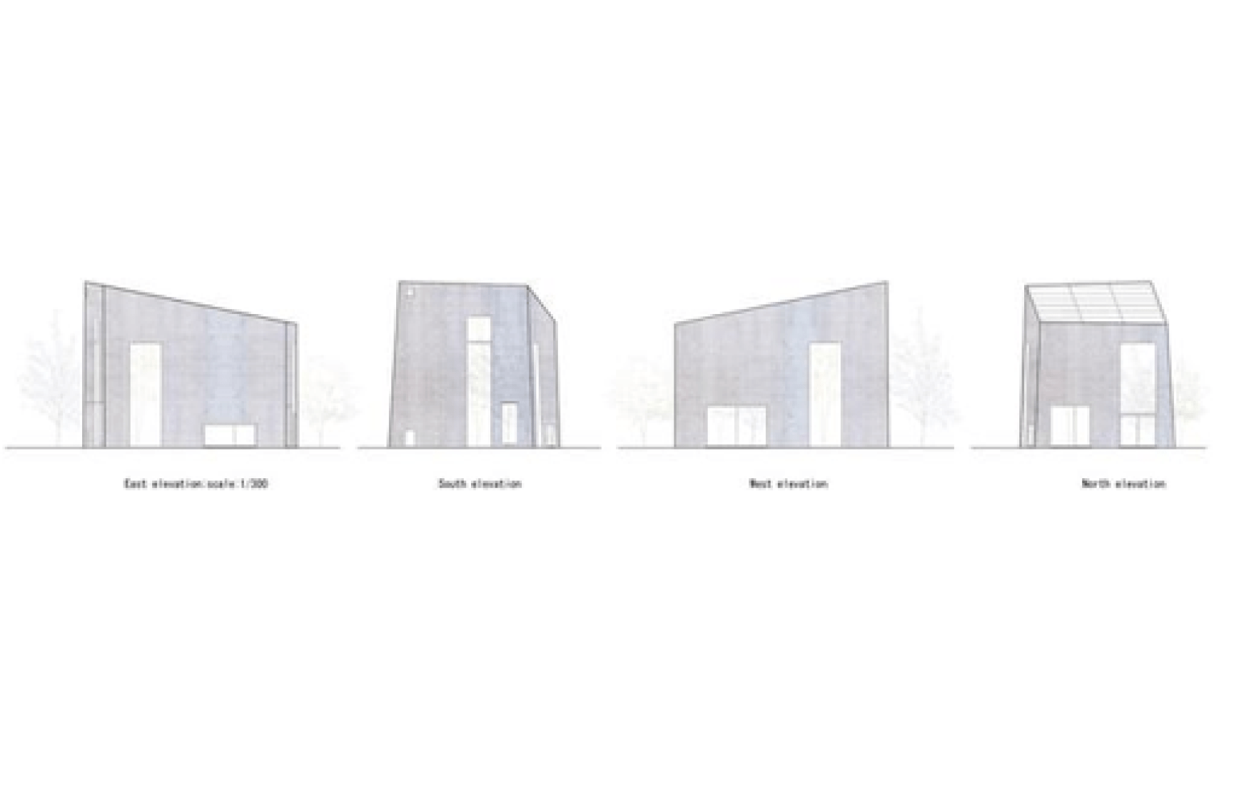 Alzados. La casa sin tejado por Takasi Fujino / Ikimono Architects.