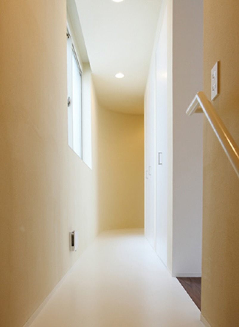 Corridor and slide.