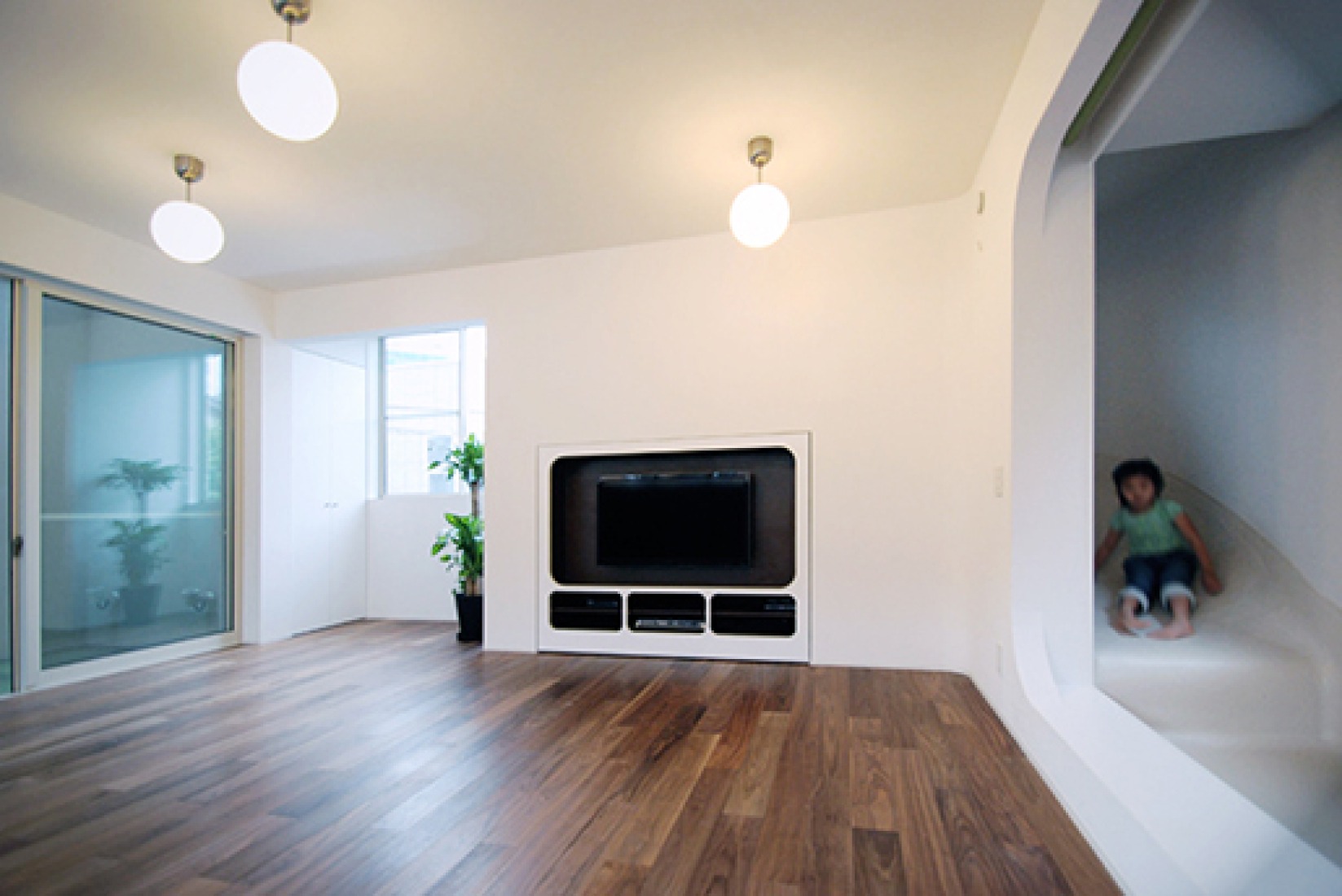 Living area on the second level.