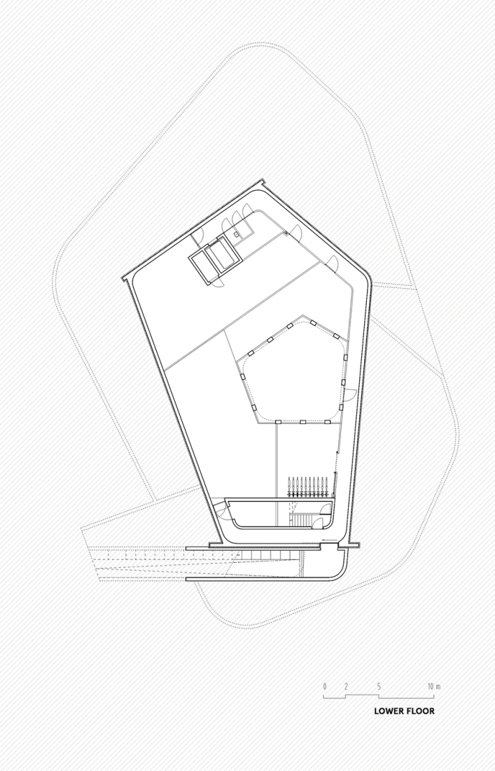 Plano de planta sotano. egiocentrale Zuid por Wiel Arets Architects. Imagen cortesía de WAA.