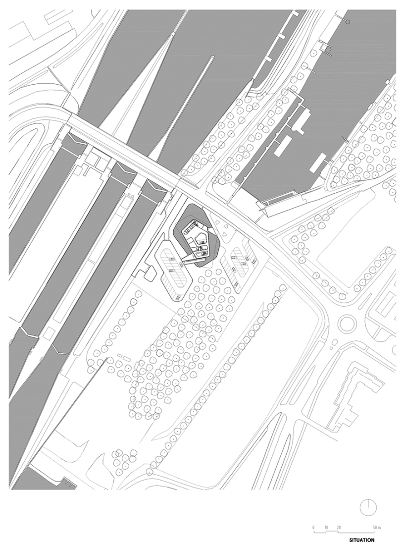 Plano de situación. egiocentrale Zuid por Wiel Arets Architects. Imagen cortesía de WAA.