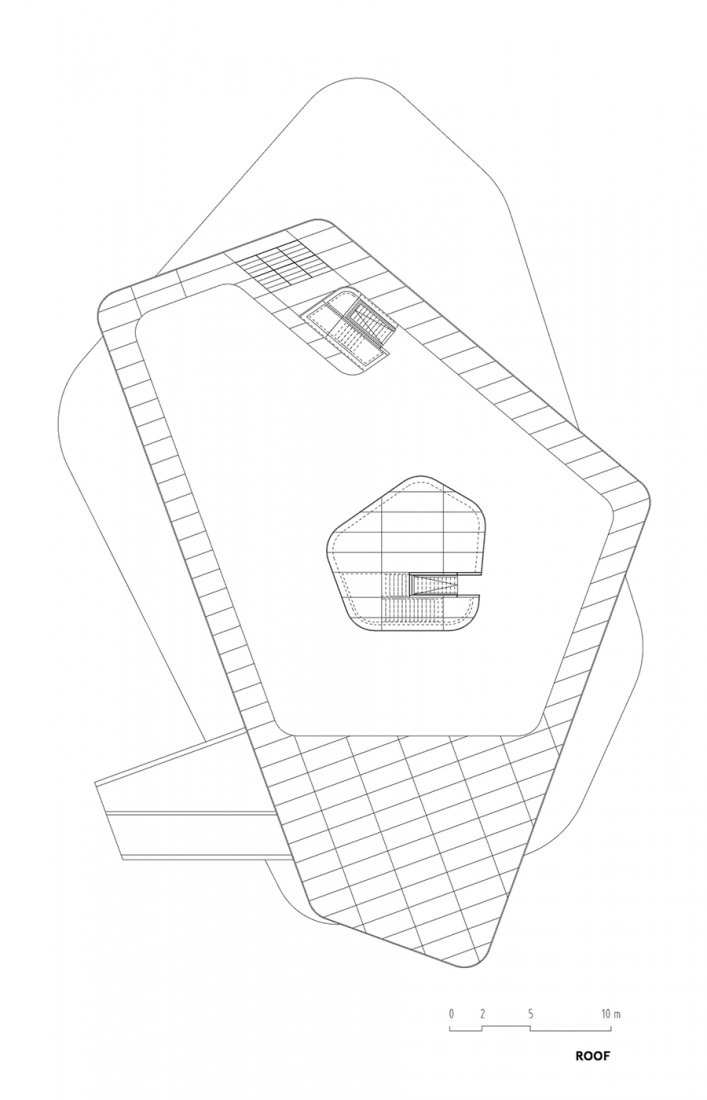 Plano de segunda planta. Regiocentrale Zuid por Wiel Arets Architects. Imagen cortesía de WAA. 